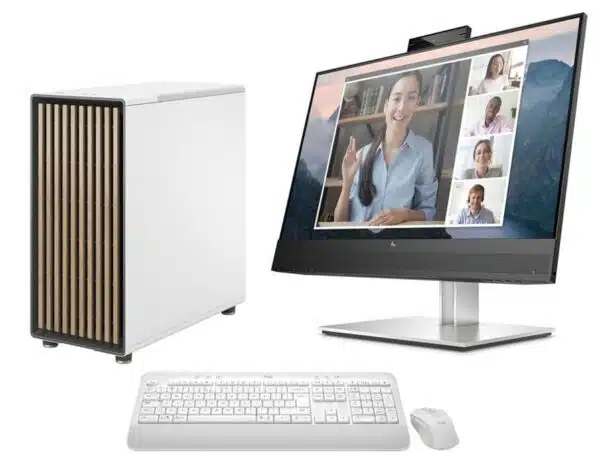 Design PC inclusief monitor, toetsenbord en muis.